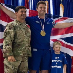 Ben McComb winning gold at the Warrior Games in 2019
