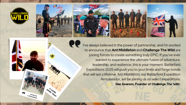 Military History buffs Ant Middleton and Dan Searson join forces to deliver the Battlefield Expedition adventure holidays.