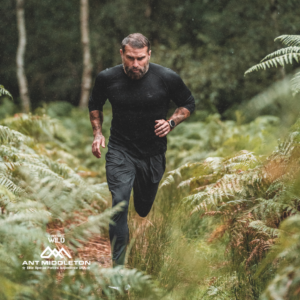 Special Forces Soldier Ant Middleton, running through the George Washington National Park, as part of the Leadership Training Course