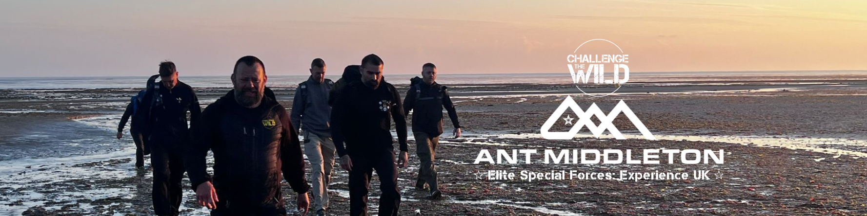 SAS Who Dares Wins, Six soldiers walking across a beach at sunset as part of the leadership training Course in the UK.